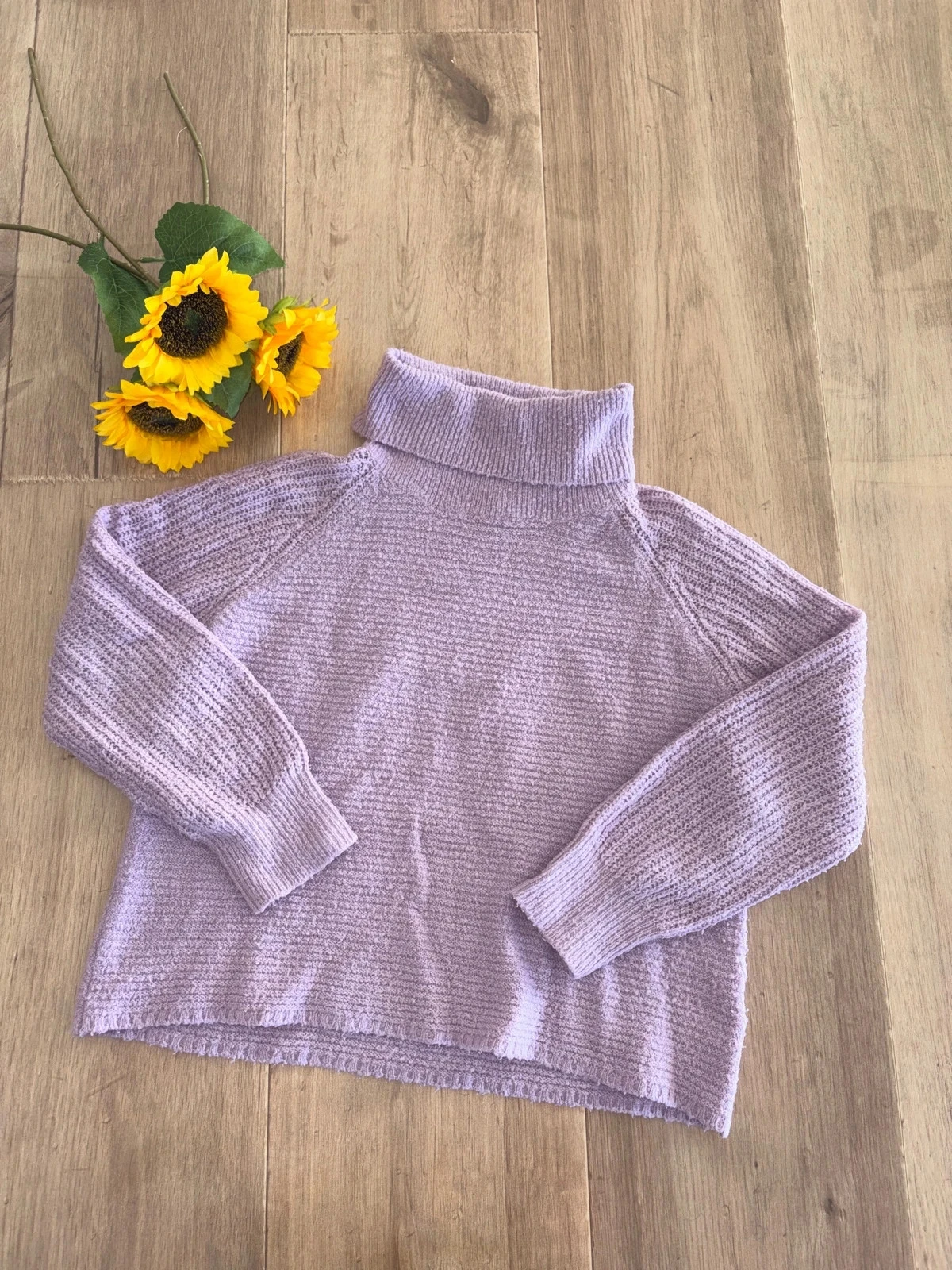 Pull à col roulé violet lila FPC taille 10 ans